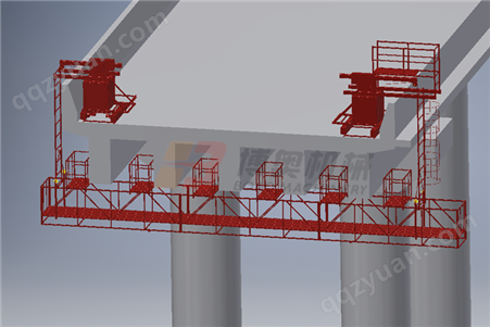 升级款桥梁检测车轨道安装,吊篮平台定做，转场运输方便 博奥KA74