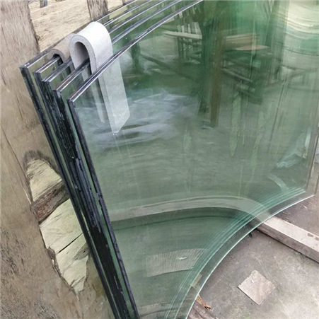 百利顺 大版面异型弯钢 钢化隔断弯弧楼梯 中空曲面热弯玻璃