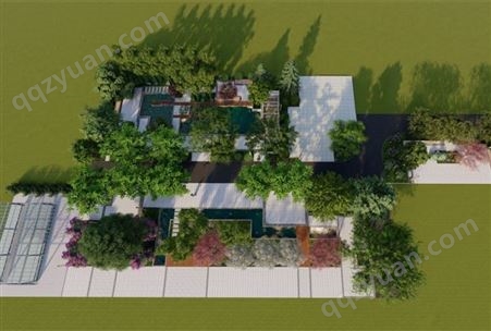 别墅庭院设计 花园设计 绿化养护 园林景观设计施工 墨之韵