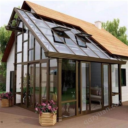阳光房 室外庭院玻璃房 人字形遮阳房 坚固耐用