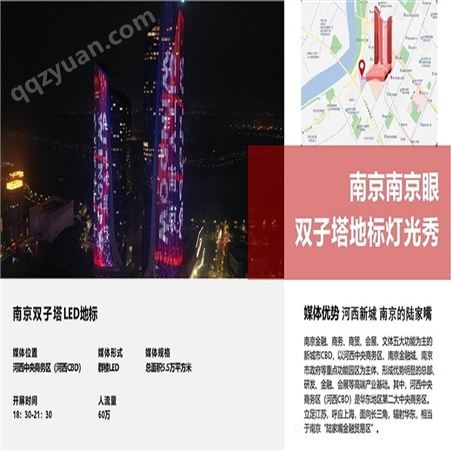 南京2022户外广告投放折扣价，南京眼双子塔户外广告代理
