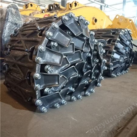 适用于钢厂施工用装载机防滑链 轮胎保护履带 防滑履带板