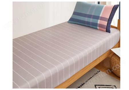 学校工厂宿舍纯棉格子纯色开学被学生被单人床6件套床上用品定制
