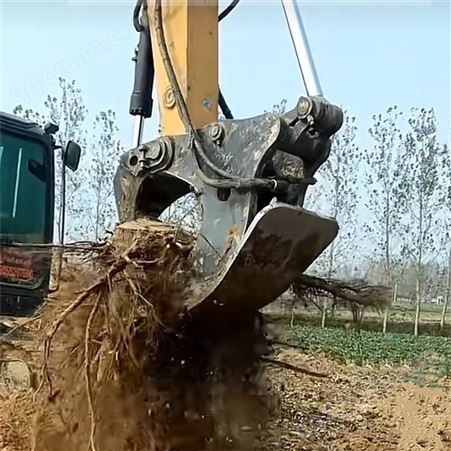 13吨级挖掘机机起树根机 宏苹挖树根机 双油缸配置高