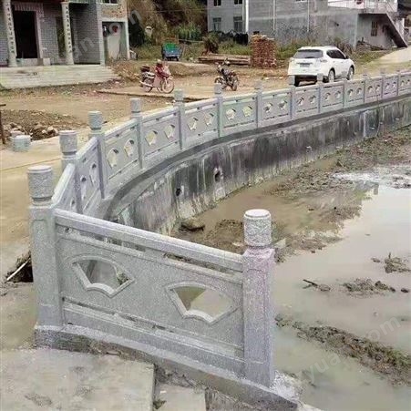 新农村户外水泥仿石护栏定制 河道景观 桥梁栏杆