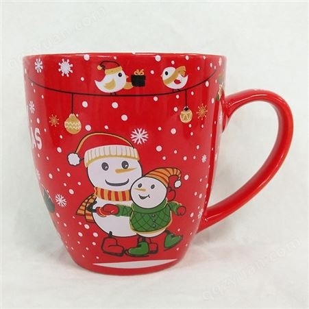 圣诞陶瓷杯 卡通创意陶瓷杯圣诞杯 陶瓷杯厂家直供