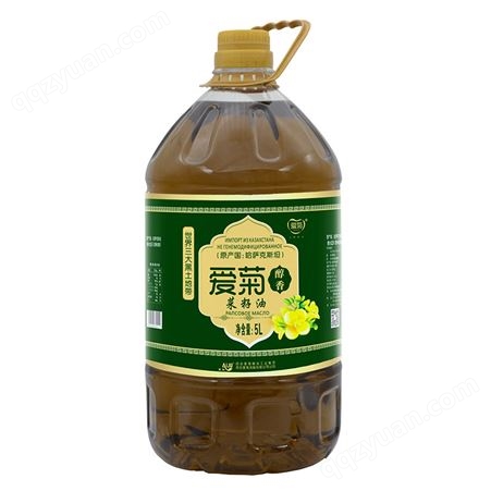 爱菊 哈萨克斯坦进口原料 小榨工艺 醇香菜籽油5L