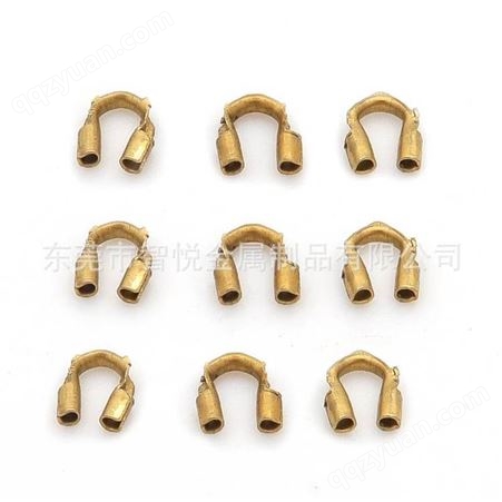 黄铜U型头尾收紧扣线夹多种尺寸规格铜饰品常用配件厂小批量订购