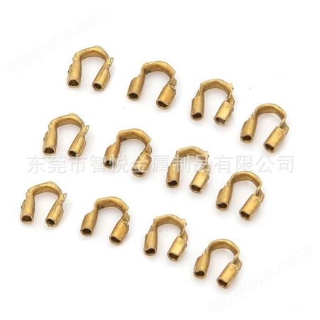 黄铜U型头尾收紧扣线夹多种尺寸规格铜饰品常用配件厂小批量订购