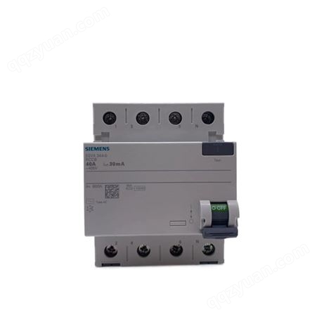 西门子漏电保护开关 电磁式 4P 40A 30mA 400V 5SV4344-0