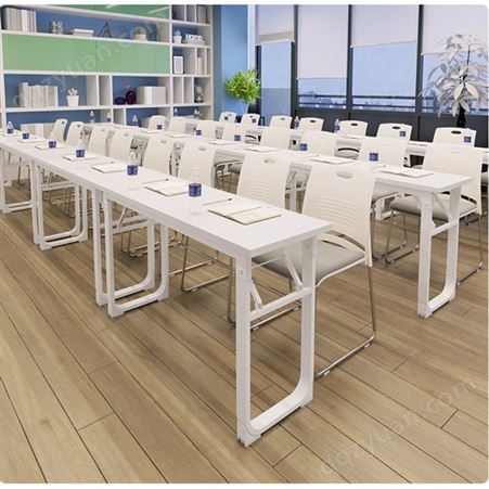 培训桌椅折叠办公桌会议长条桌椅组合条形现代学生双人课桌椅